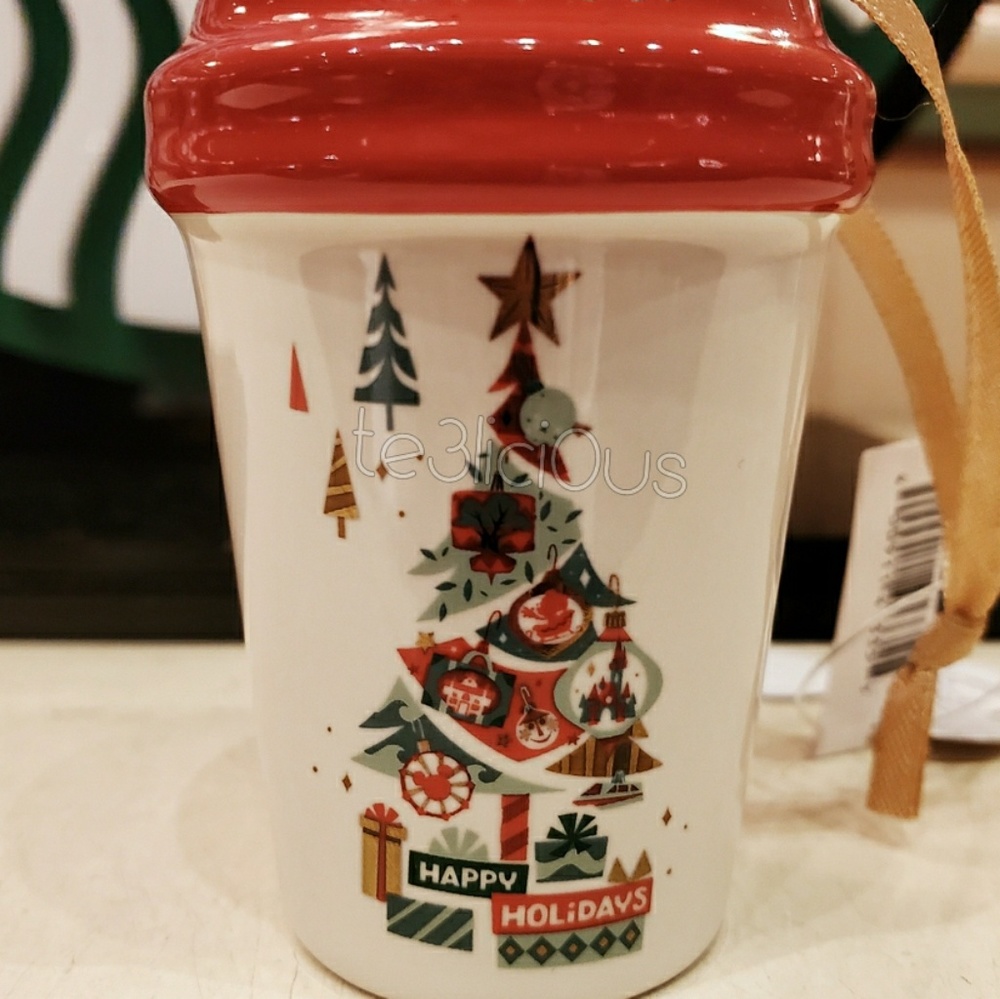 DISNEY STARBUCKS HAPPY HOLIDAY ORNAMENT - Picture 2 of 5
